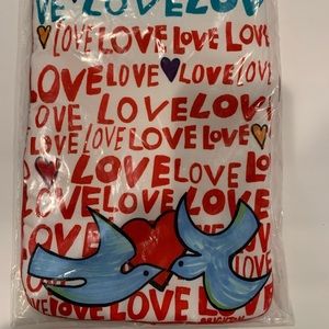 Brighton Love Doves Jewelry Roll Travel Red Hearts Tie Travel Organizer